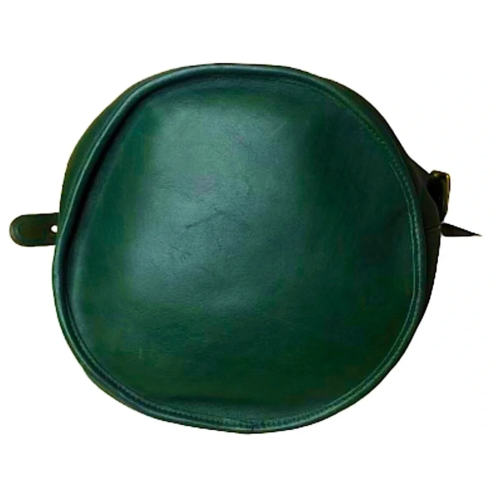COACH Bottle Green Glove Tanned Leather Duffle Sac XL Bucket Bag 9085 USA COA